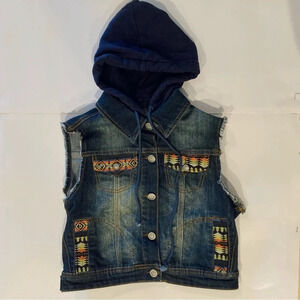 Rue 21 Women’s/Junior Jean Hooded Vest Size Medium